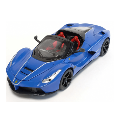 Метален автомобил Ferrari LaFerrari Aperta, Die-Cast модел, 1:22, Син, Без опаковка