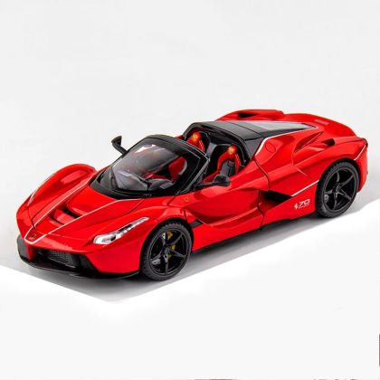 Метален автомобил Ferrari LaFerrari Aperta, Die-Cast модел, 1:22, Червен, Без опаковка
