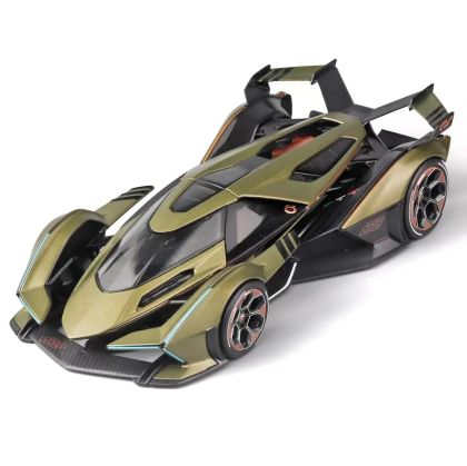 Метален автомобил Lamborghini V12 Vision GT, Die-Cast модел, 1:24, Златист, Без опаковка
