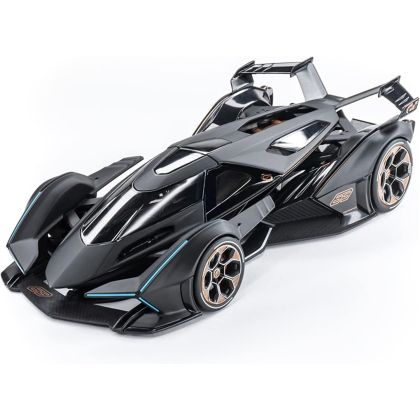 Метален автомобил Lamborghini V12 Vision GT, Die-Cast модел, 1:24, Черен, Без опаковка