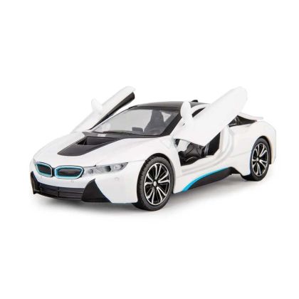 Метален автомобил BMW i8, Die-Cast модел, 1:24, Бял, Без опаковка