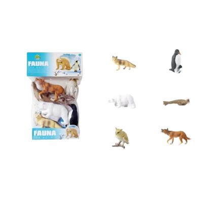 Комплект фигурки полярни животни FAUNA – 6 броя