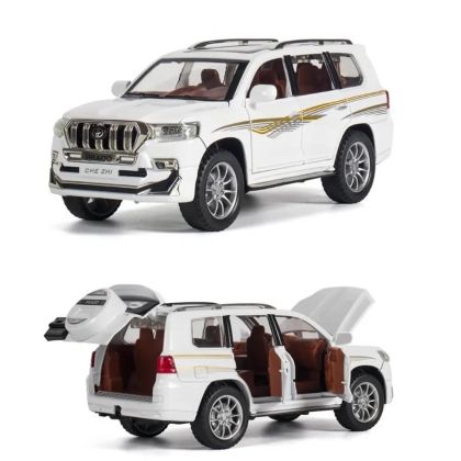 Метален джип Toyota Land Cruiser, 1:24, Бял, Без опаковка