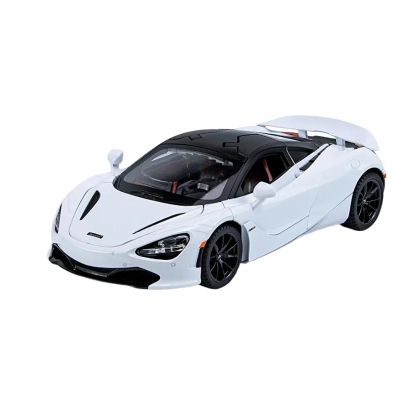 Метален автомобил McLaren 720S, 1:24, Звук и светлини, Бял, Без индивидуална опаковка