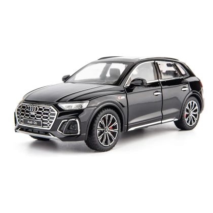 Метален автомобил Audi Q5, 1:24, Звук и светлини, Черен, Без индивидуална опаковка