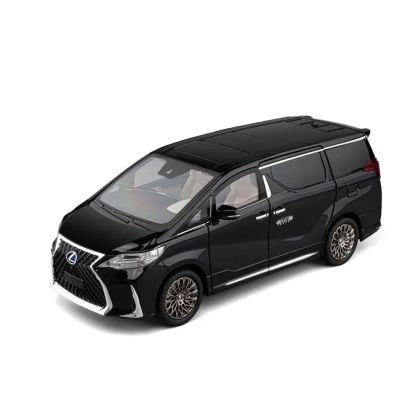 Метален миниван Lexus LM 300h, отварящи се врати, черен, без индивидуална опаковка