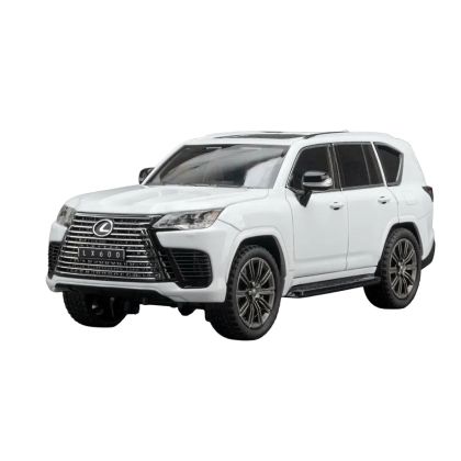 Метална кола Lexus LX600 1:24, Бял, Светлини и звук, Без индивидуална опаковка