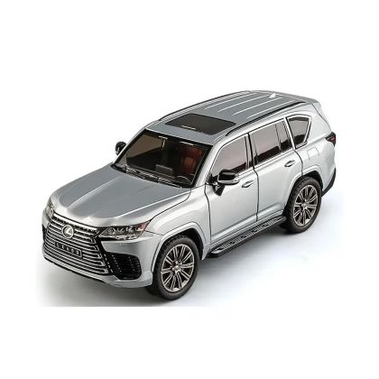 Метална кола Lexus LX600 1:24, Сребриста, Светлини и звук, Без индивидуална опаковка