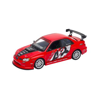 Метална кола Subaru Impreza WRX STI, тунинг, 1:24, червена, Welly