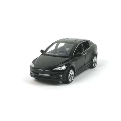 Метална кола Tesla Model X, 1:22, черна – без индивидуална опаковка