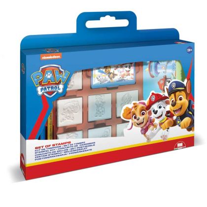 Комплект за творчество Paw Patrol  със 7 печата, 3 флумастера и бележник за рисунки