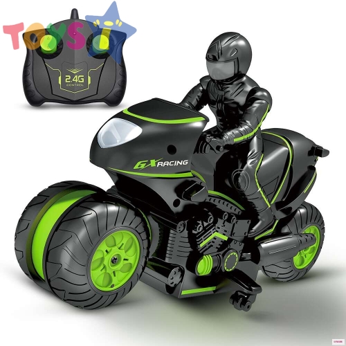 Мотоциклет с дистанционно управление, зелен