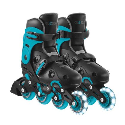 Детски ролери със светещи колела GLOBBER GO SKATES, размер 34-37 - сини