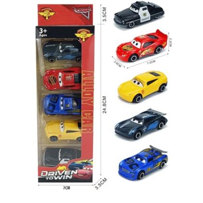 Комплект колички Cars с Маккуин – 5 броя