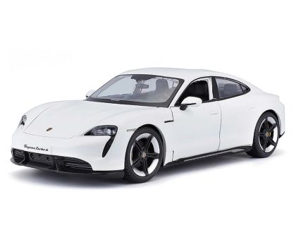 Метална кола Porsche Taycan Turbo S 1:24 – бяла, Bburago