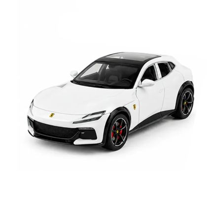 Метална кола Ferrari Purosangue 1:24 – бяла, Без опаковка