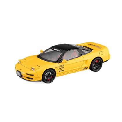 Метална кола Honda NSX 1:24 със звук и светлини – жълта, без опаковка