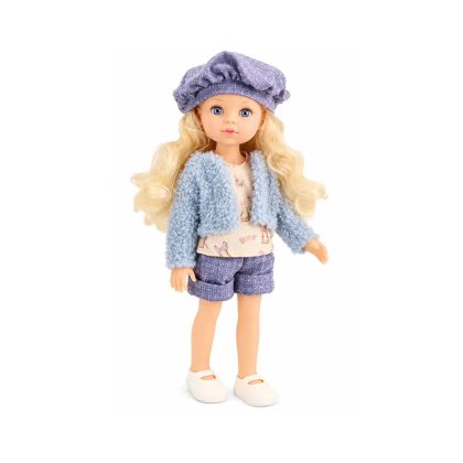 Кукла Little Milly с руса коса, синьо яке и шапка, 33 см