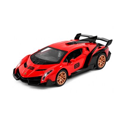 Метален автомобил, Lamborghini Sian, 1:32, Червен