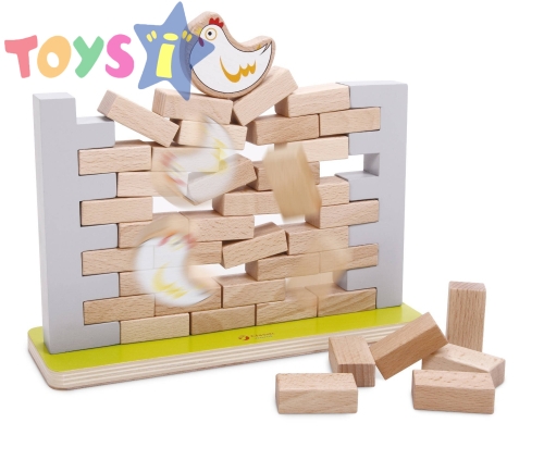 Дървена играчка - Стена за нареждане