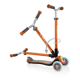 Тротинетка Elite Prime със светещи колела - Оранжева