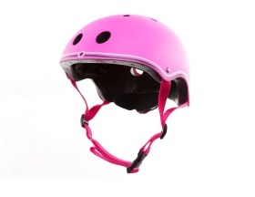 Цветна каска за колело и тротинетка, 51-54 см - Розова