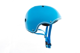 Цветна каска за колело и тротинетка, 51-54 см - Светло синя