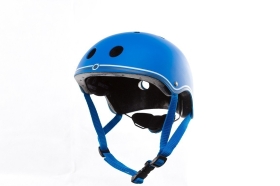 Цветна каска за колело и тротинетка, 51-54 см - Синя