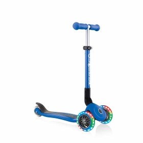 Сгъваема тротинетка със светещи колела, Globber Junior - 2+ г., синя