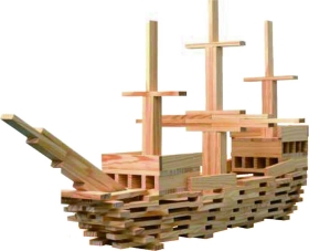 Строител от дървени блокчета - 250 части