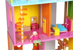 Модерна дървена къща за кукли