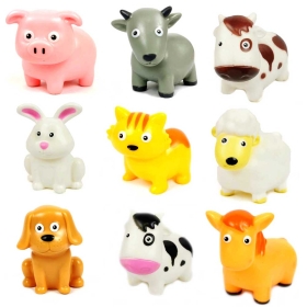 Комплект гумени играчки за баня, животни
