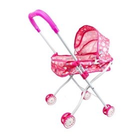 Детска количка за кукли розова