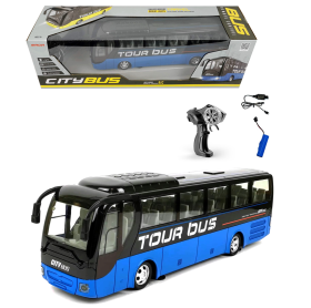 Детски автобус с дистанционно управление, Tour bus, син