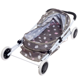 Детска количка за кукли с чантичка и гумени колела