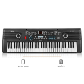 Детски електронен синтезатор с микрофон - 61 клавиша