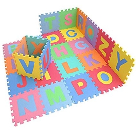  Мек детски пъзел-килим букви 26 бр