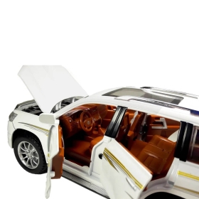 Метален джип с звук и светлини, Toyota Land Cruiser, бял