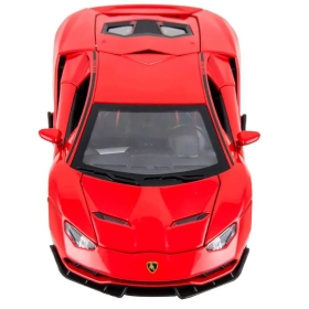 Метална кола Lamborghini Aventador, с отварящи се врати, червена, без опаковка
