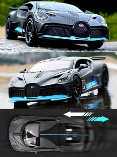 Метална кола Bugatti Divo, с отварящи се врати, син, Без опаковка