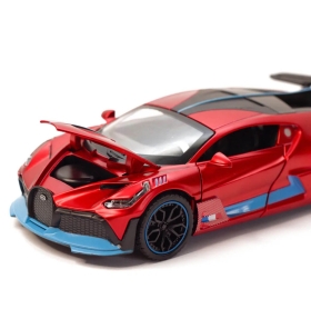 Метална кола Bugatti Divo, с отварящи се врати, червена, Бе опаковка