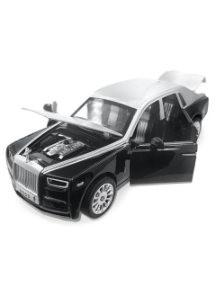 Метална количка Rolls Royce , с отварящи се врати, сив/черен