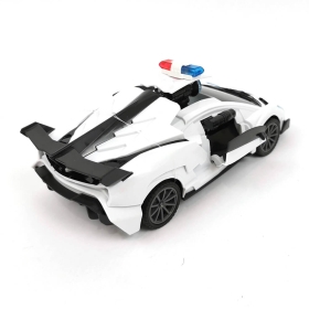 Автомобил полиция, с дистанционно управление, бяла