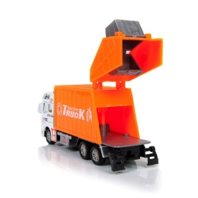 Детски боклукчийски камион, с метална каросерия, оранжев, Без опаковка!