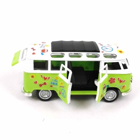 Детски метален автобус, зелен, Без опаковка!