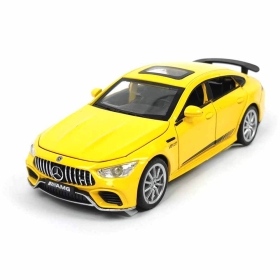 Метална кола Mercedes-Benz AMG GT63, със звук и светлини, Жълт, Без опаковка