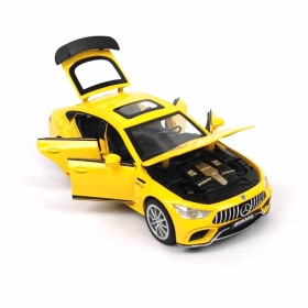 Метална кола Mercedes-Benz AMG GT63, със звук и светлини, Жълт, Без опаковка