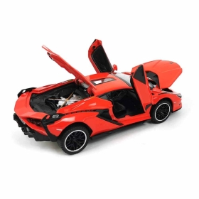 Метална кола Lamborghini, с отварящи се врати, червена, без опаковка