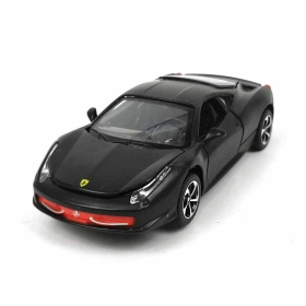 Метална кола Ferrari, с отварящи се врати, черна