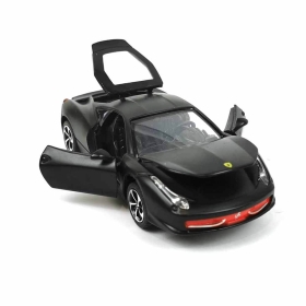 Метална кола Ferrari, с отварящи се врати, черна